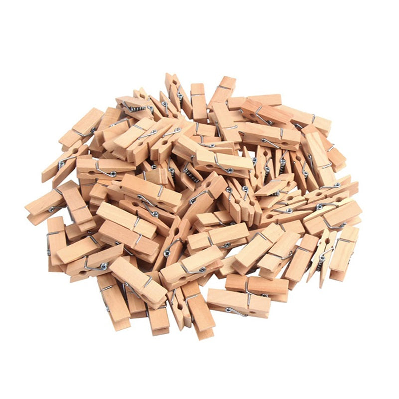 Mini Wooden Clothespins For Cocktail Garnishes - Pack of 50