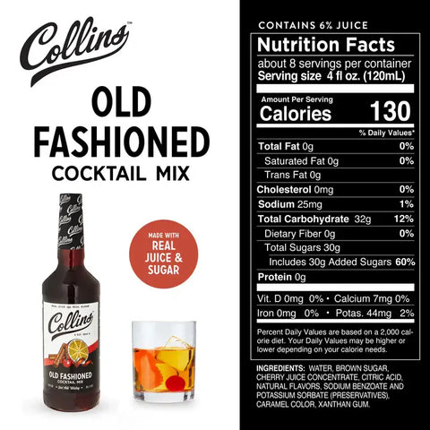 Collins Old Fashioned Cocktail Mix