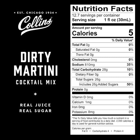 Collins Dirty Martini Cocktail Mix